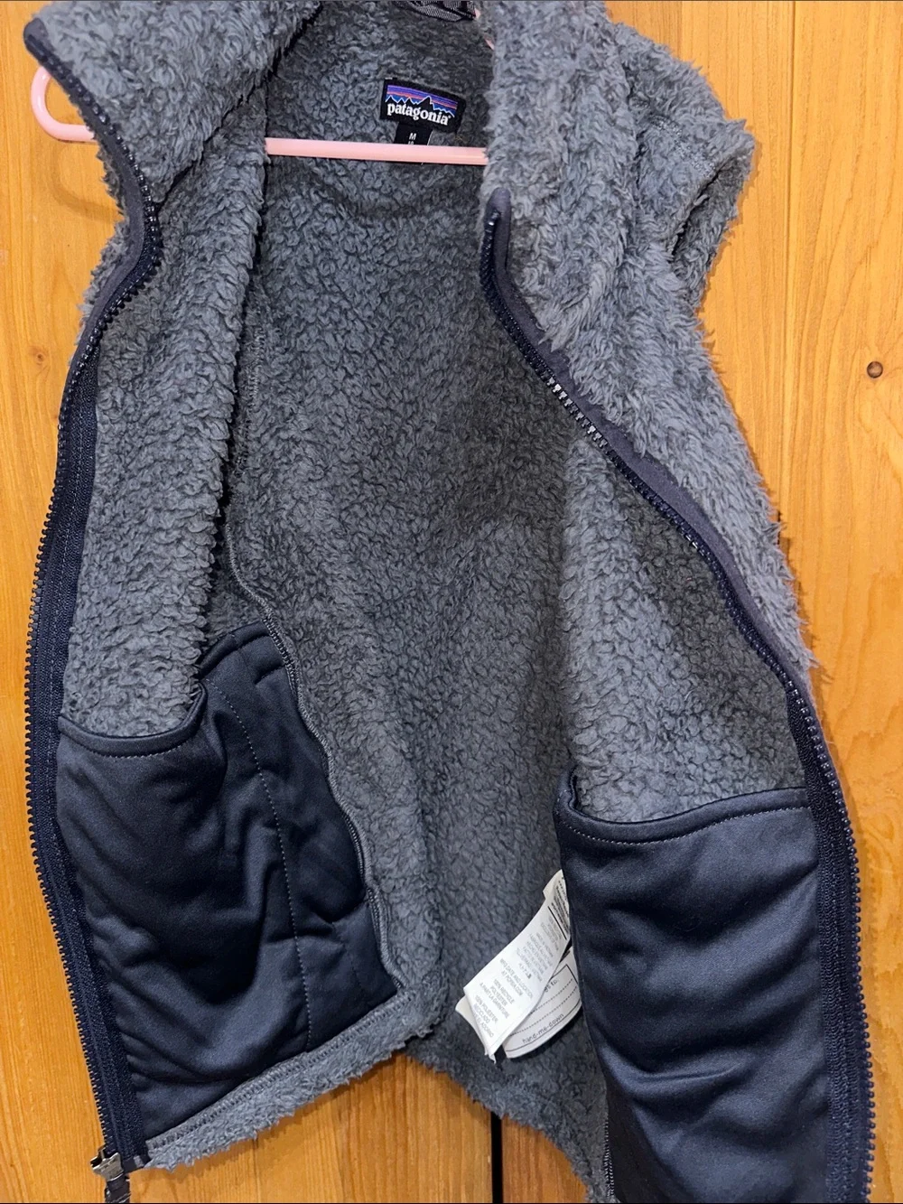Patagonia Kids Gray Fuzzy Fleece Vest